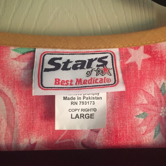 🆕Stars of Best Medical Holiday Scrubs Top - Picture 4 of 5